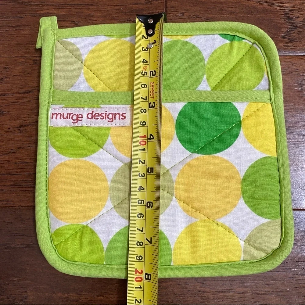EUC Lime Green Cotton Retro Pot Holder